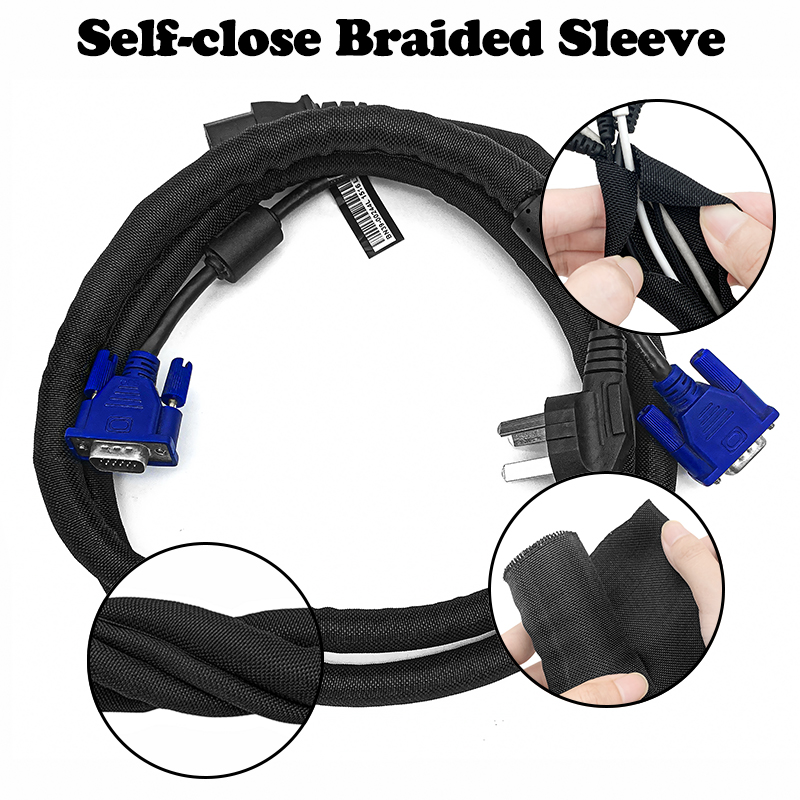 Cable Sleeve Braided - 5/10M Self Closing PET Braided Sleeve