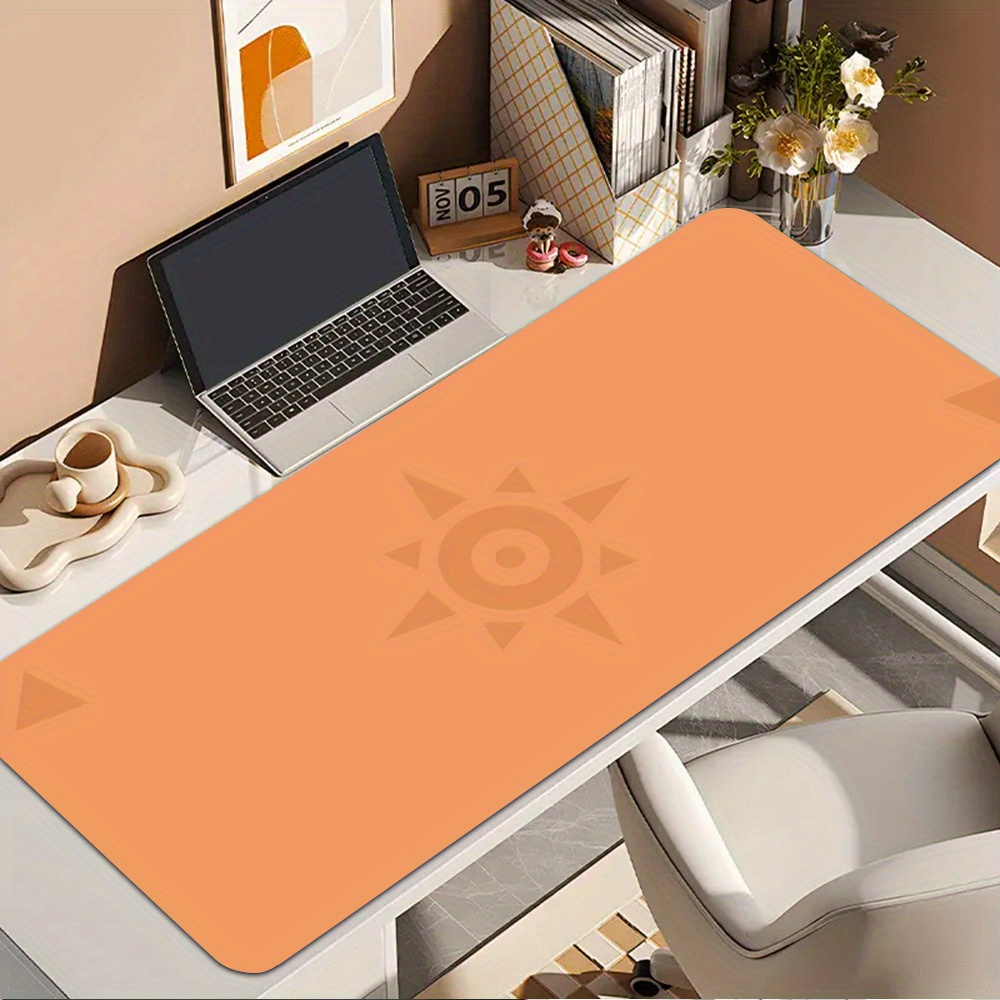 Desk Corner Mat - XXL Large Desk Mat Warm Orange