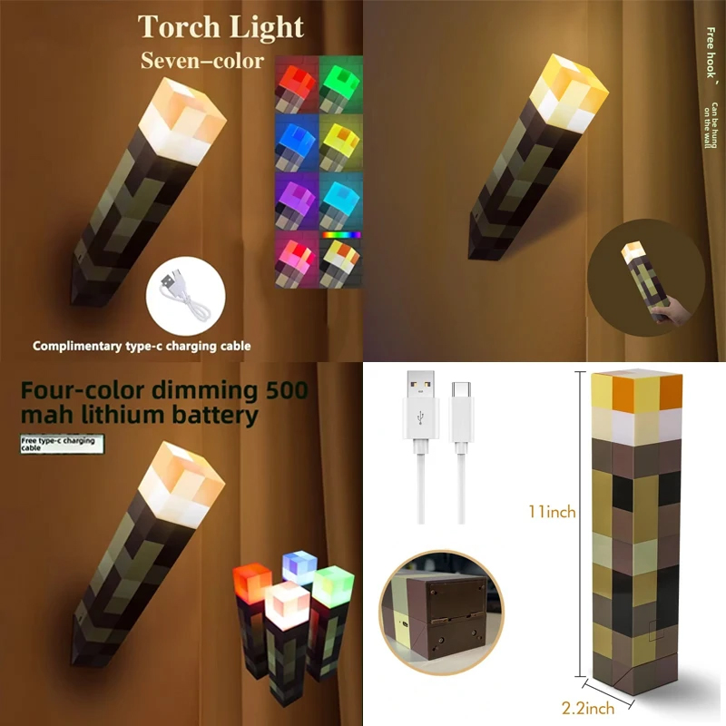 Gaming Accessories Minecraft - LED Night Lights Games Brownstone Torch