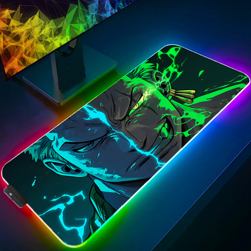 Gaming Office Accessories - ONE PIECE Zoro Mouse Pad RGB