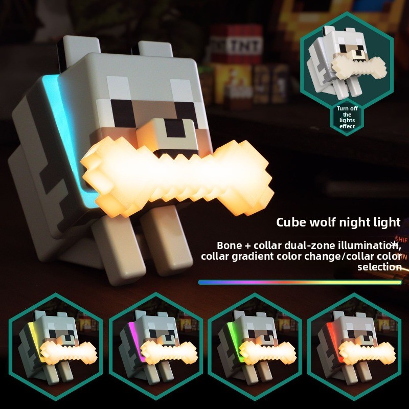 Gaming Accessories Minecraft - Wolf Dog LED Night Light Toys