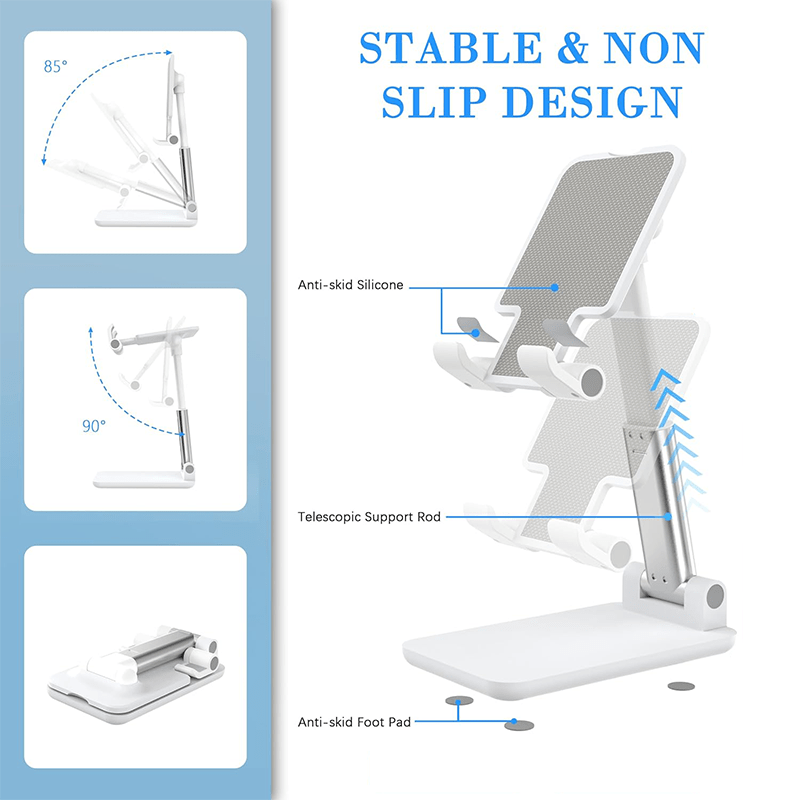 Desk Corner Mat - Cell Phone Stand Adjustable Angle and