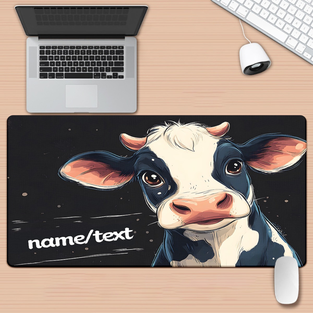 Gaming Accessories Name - Cute Cow Cartoon Mouse Pad XXL