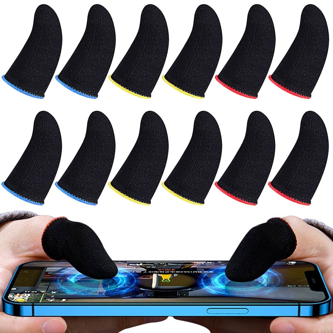 Gaming Accessories For Mobile - Gaming Finger Sleeve Breathable Fingertips For