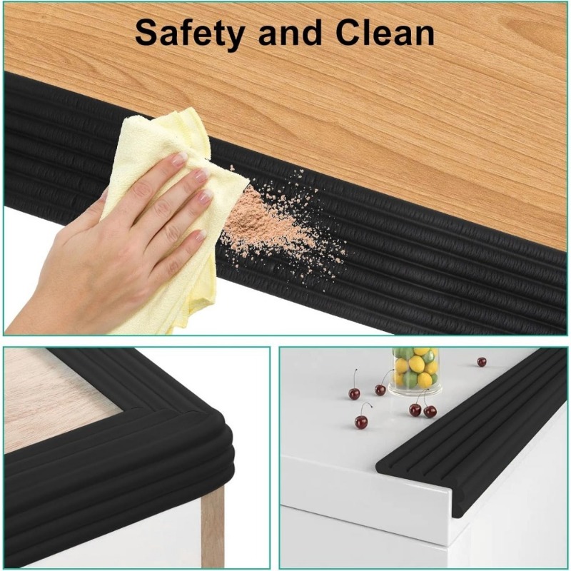 Black Thickened Anti-Collision - Desk Corner Mat 评论和价格