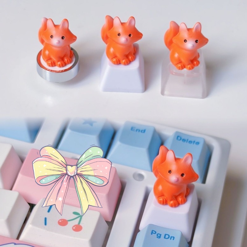 1PC Fox Cute Keycap Animal Per - Gaming Accessories Cute 评论和价格
