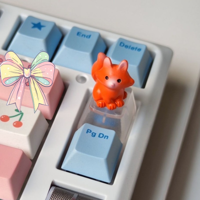 1PC Fox Cute Keycap Animal Per - Gaming Accessories Cute 评论和价格