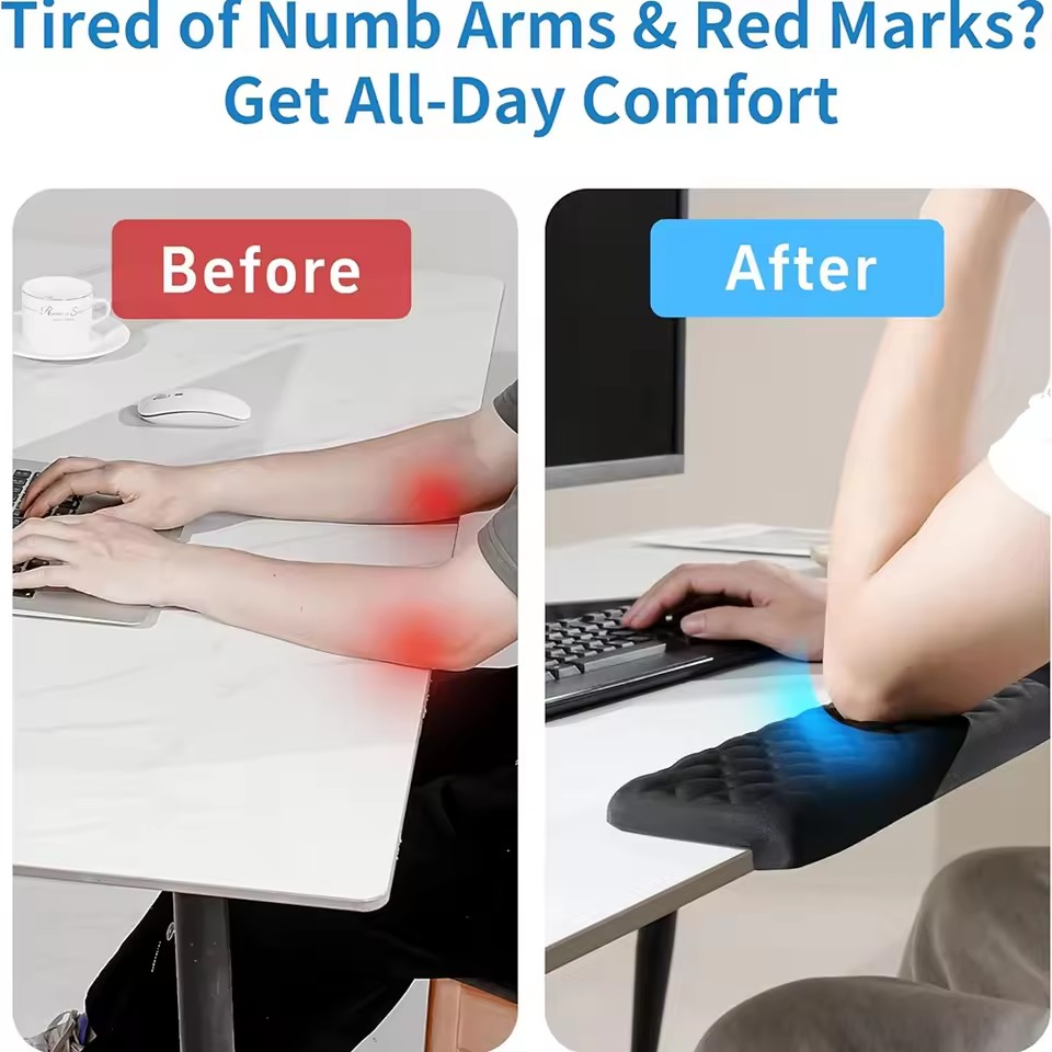L‑Shaped Desk Elbow Pad 2 Pack - Desk Corner Mat 评论和价格