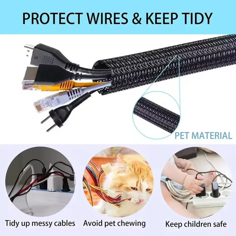 9-15M Plit Pipe Tube Protector - Cable Sleeve Braided 评论和价格