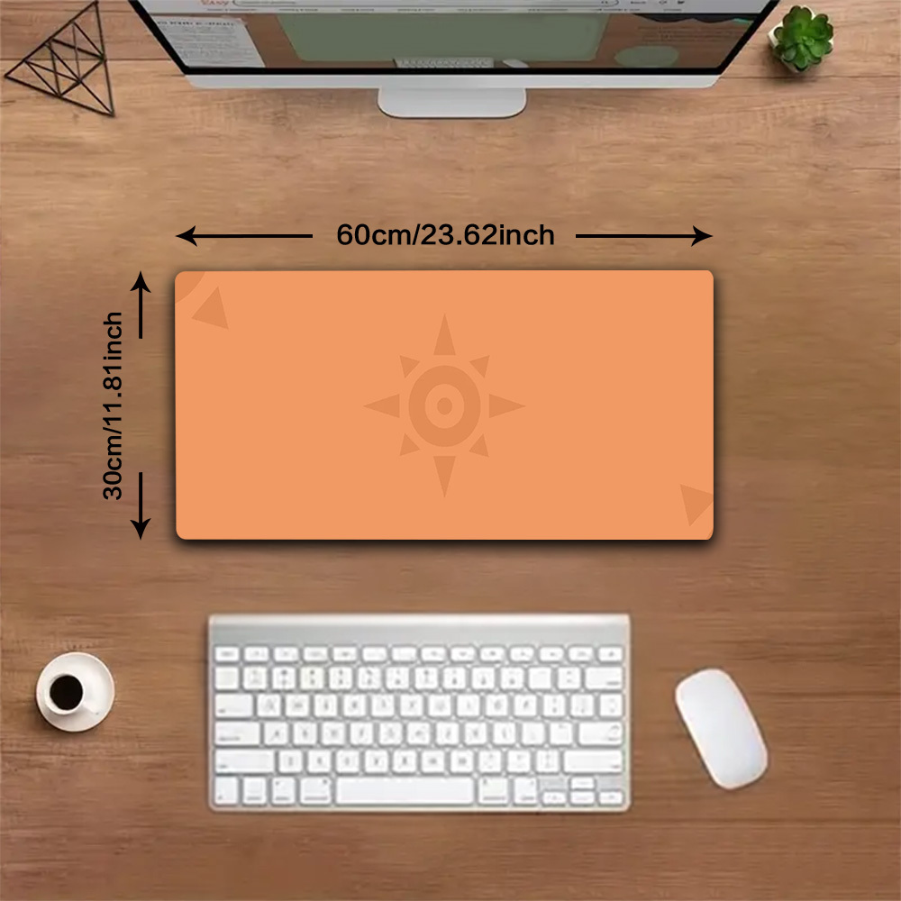 XXL Large Desk Mat Warm Orange - Desk Corner Mat 评论和价格