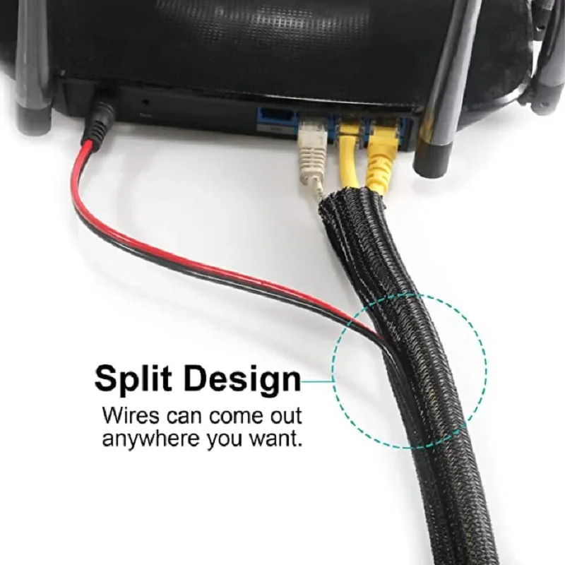 1m 3m 5m braided cable sleeve  - Cable Sleeve Braided 评论和价格
