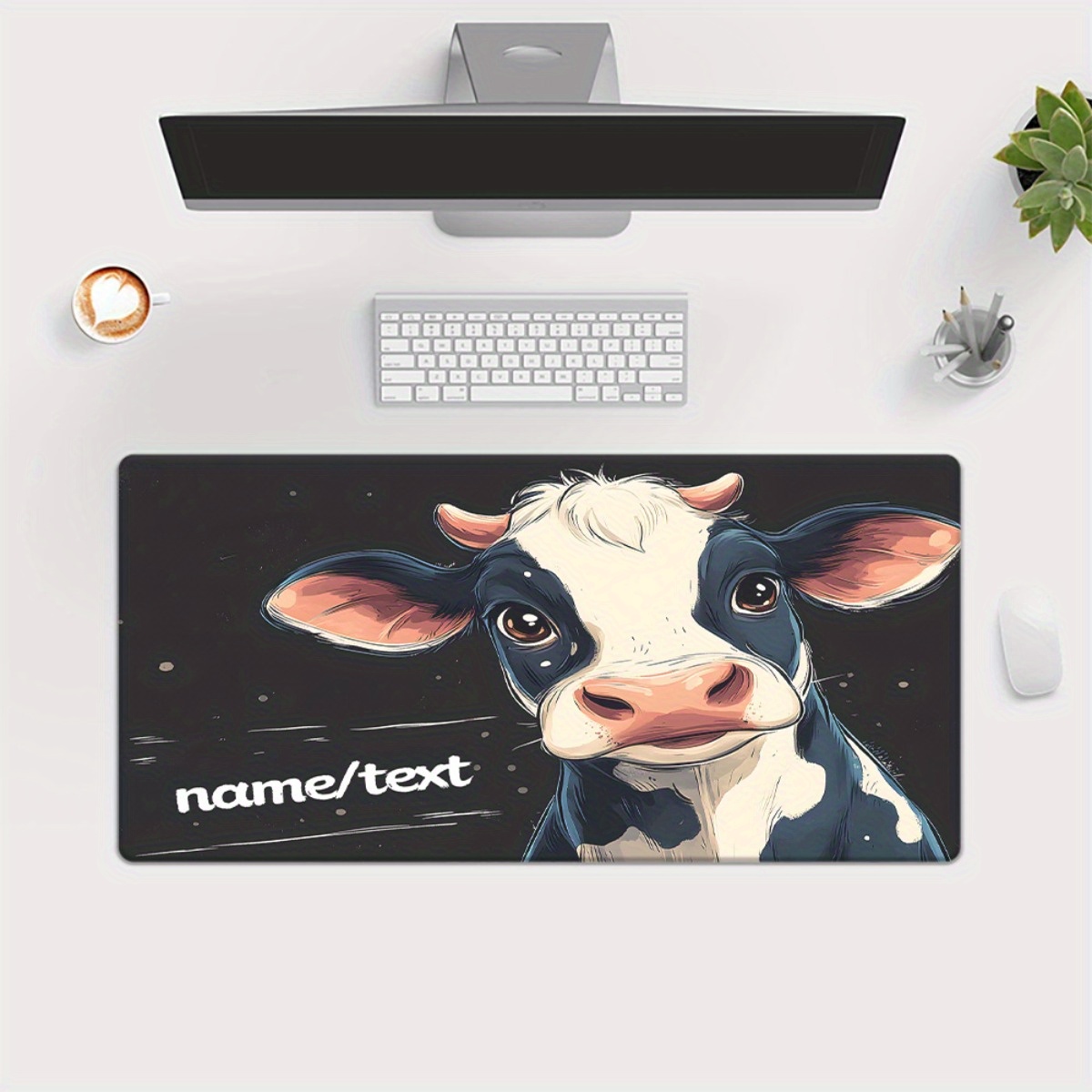 Cute Cow Cartoon Mouse Pad XXL - Gaming Accessories Name 评论和价格