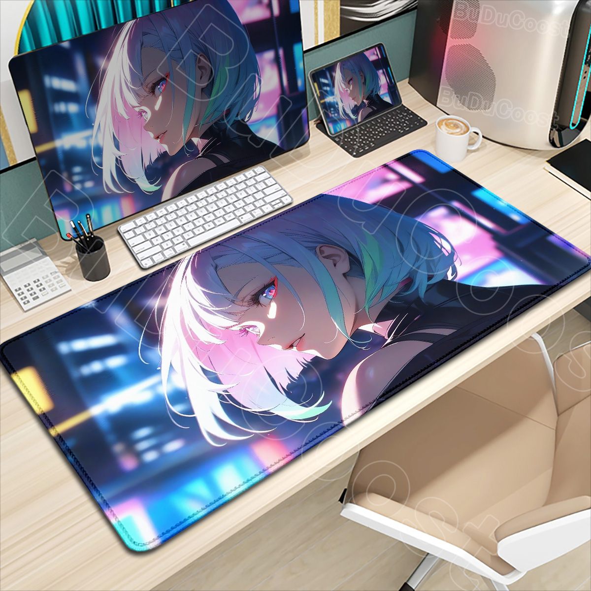 HD Printing New Wallpaper C_cy - Desk Corner Mat 评论和价格