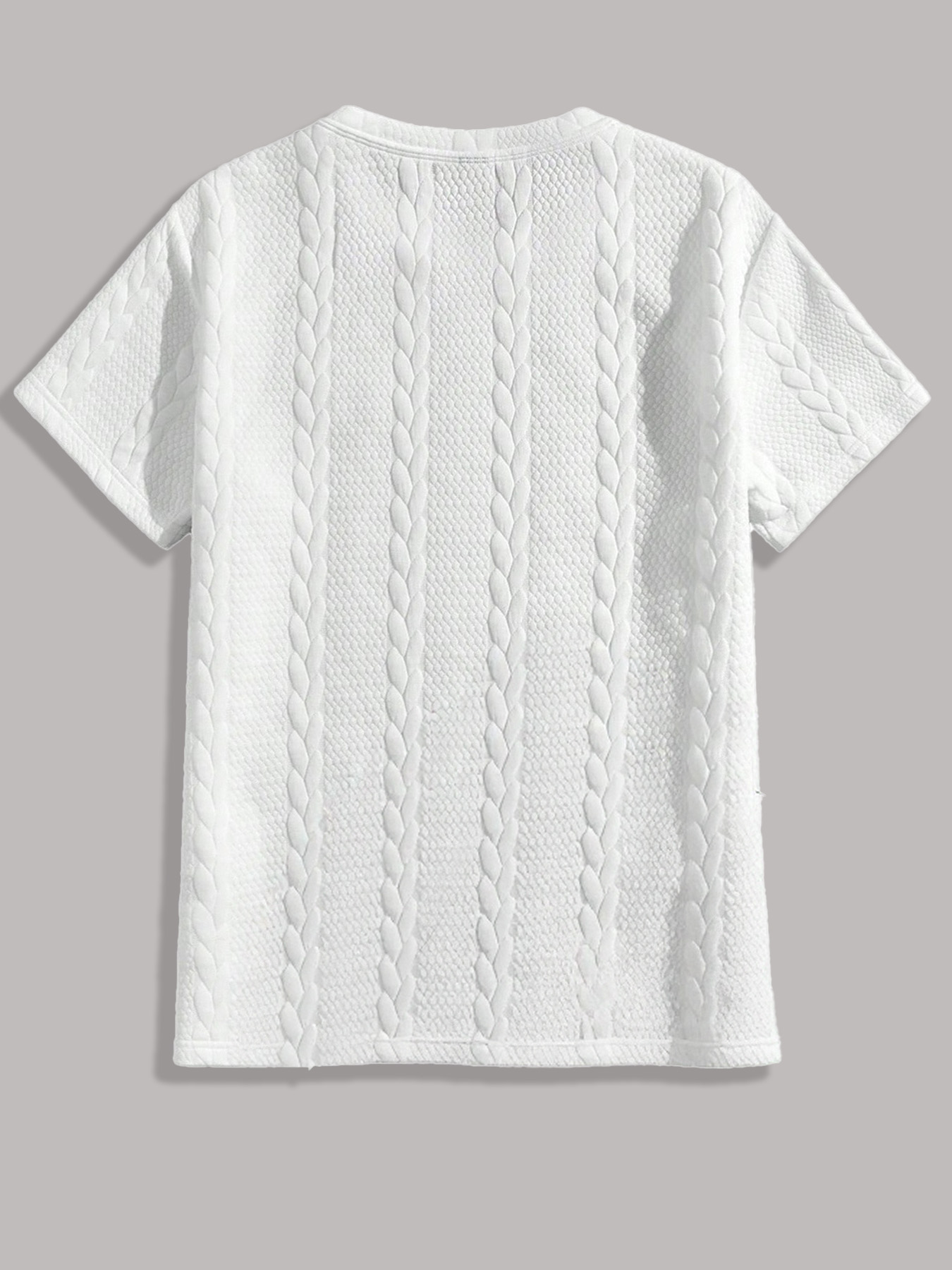 Men's Cable-Knit Jacquard Text - Cable Sleeve Braided 评论和价格